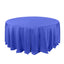 Polyester 132" Round Tablecloth Royal Blue - Seamless Chic Table Cover