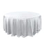 Polyester 132" Round Tablecloth Silver - Seamless Chic Table Cover