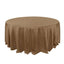 Polyester 132" Round Tablecloth Taupe - Seamless Chic Table Cover