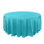 Polyester 132" Round Tablecloth Turquoise - Seamless Chic Table Cover