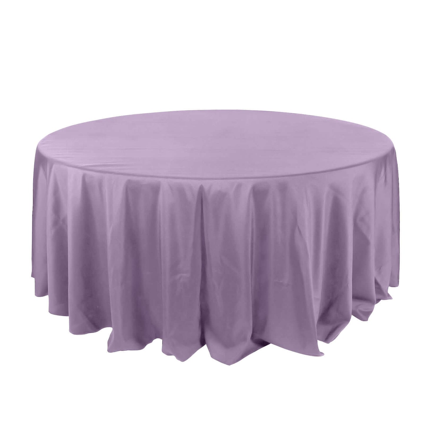 Polyester 132" Round Tablecloth Violet Amethyst - Seamless Chic Table Cover