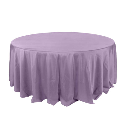 Polyester 132" Round Tablecloth Violet Amethyst - Seamless Chic Table Cover