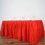 Polyester 17ft Table Skirt Red - Classic Pleated Design