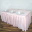 Polyester 21ft Table Skirt Blush - Classic Pleated Design