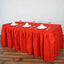 Polyester 21ft Table Skirt Red - Classic Pleated Design