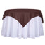 Polyester 54"x54" Table Overlay Square Tablecloth Chocolate - Wrinkle-Resistant & Durable Table Cover