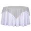 Polyester 54"x54" Table Overlay Square Tablecloth Silver - Wrinkle-Resistant & Durable Table Cover
