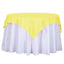 Polyester 54"x54" Table Overlay Square Tablecloth Yellow - Wrinkle-Resistant & Durable Table Cover