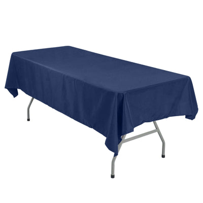 Polyester 54"x96" Rectangle Tablecloth Navy Blue - Wrinkle-Resistant & Easy-to-Care Table Cover