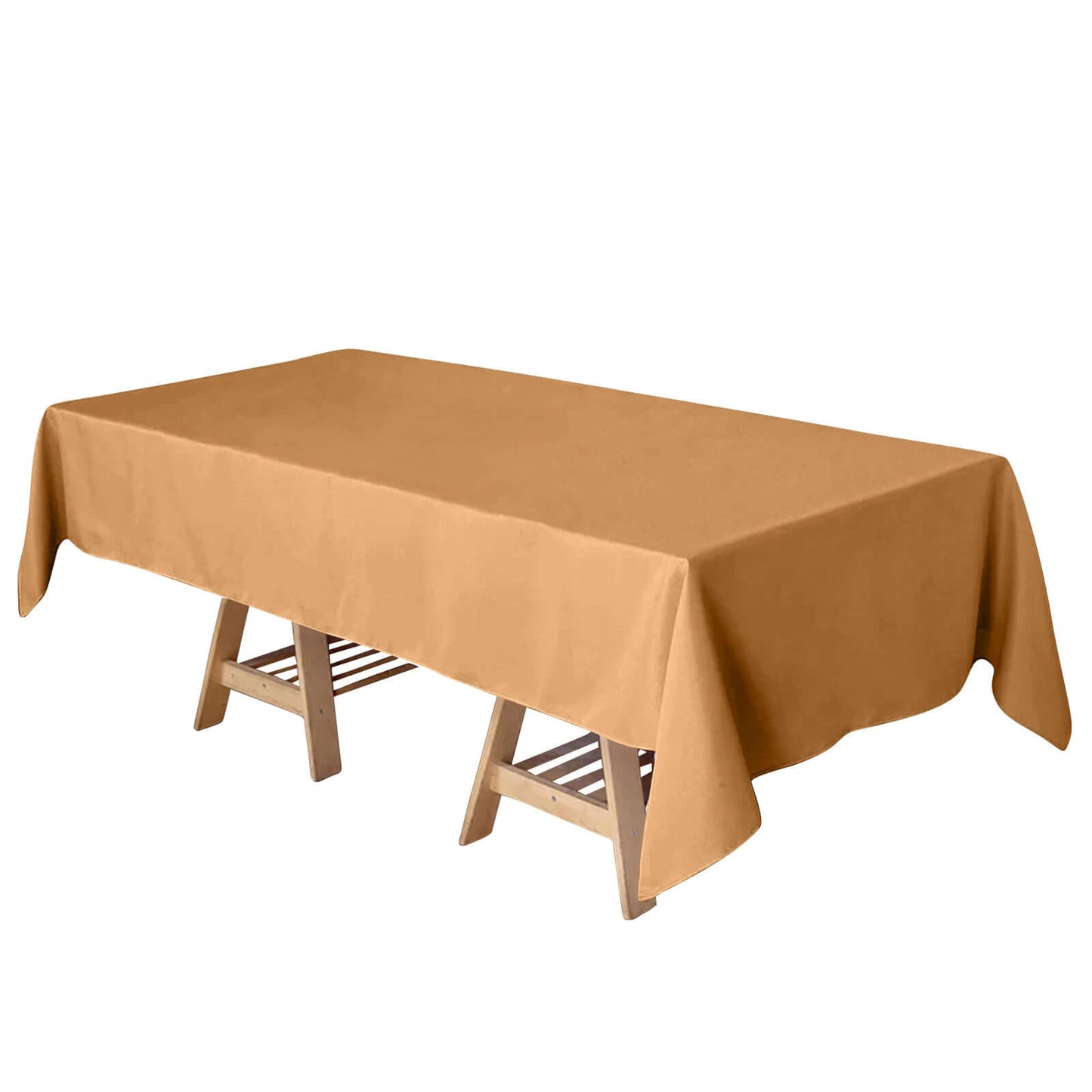 Polyester 60"x102" Rectangle Tablecloth Gold - Durable and Stylish Table Cover for Special Events