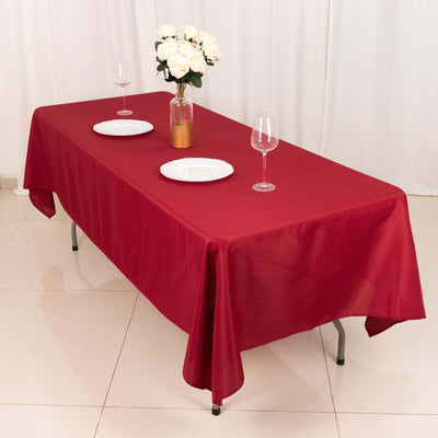 Polyester 60’’x102’’ Rectangle Tablecloth Wine - Durable and Stylish Table Cover - Tablecloths