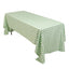 Polyester 60"x126" Rectangle Tablecloth White/Sage Green - Buffalo Plaid Checkered Table Cover