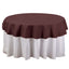 Polyester 70" Round Tablecloth Chocolate - Durable & Wrinkle-Resistant Table Cover