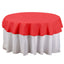 Polyester 70" Round Tablecloth Red - Durable & Wrinkle-Resistant Table Cover