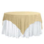 Polyester 70"x70" Table Overlay Square Tablecloth Champagne - Wrinkle-Resistant & Durable Table Cover