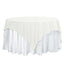 Polyester 70"x70" Table Overlay Square Tablecloth Ivory - Wrinkle-Resistant & Durable Table Cover