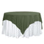Polyester 70"x70" Table Overlay Square Tablecloth Olive Green - Wrinkle-Resistant & Durable Table Cover