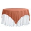 Polyester 70"x70" Table Overlay Square Tablecloth Terracotta (Rust) - Wrinkle-Resistant & Durable Table Cover