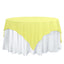 Polyester 70"x70" Table Overlay Square Tablecloth Yellow - Wrinkle-Resistant & Durable Table Cover
