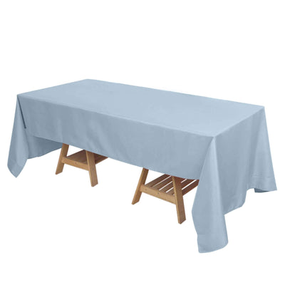 Polyester 72"x120" Rectangle Tablecloth Dusty Blue - Durable and Stylish Table Cover