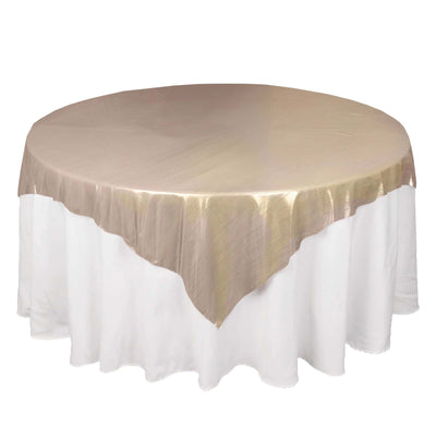 Polyester 72’’x72’’ Table Overlay Square Tablecloth Blush - Sequin Dots Wrinkle-Free Table Cover - Overlays