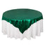 Polyester 72"x72" Table Overlay Square Tablecloth Hunter Emerald Green - Sequin Dots Wrinkle-Free Table Cover