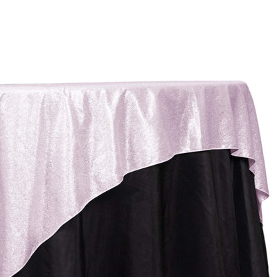 Polyester 72’’x72’’ Table Overlay Square Tablecloth Iridescent - Glitter Sparkle Table Topper - Overlays
