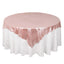 Polyester 72"x72" Table Overlay Square Tablecloth Rose Gold - Sequin Dots Wrinkle-Free Table Cover