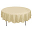 Polyester 90" Round Tablecloth Champagne - Stain & Wrinkle-Resistant Table Cover