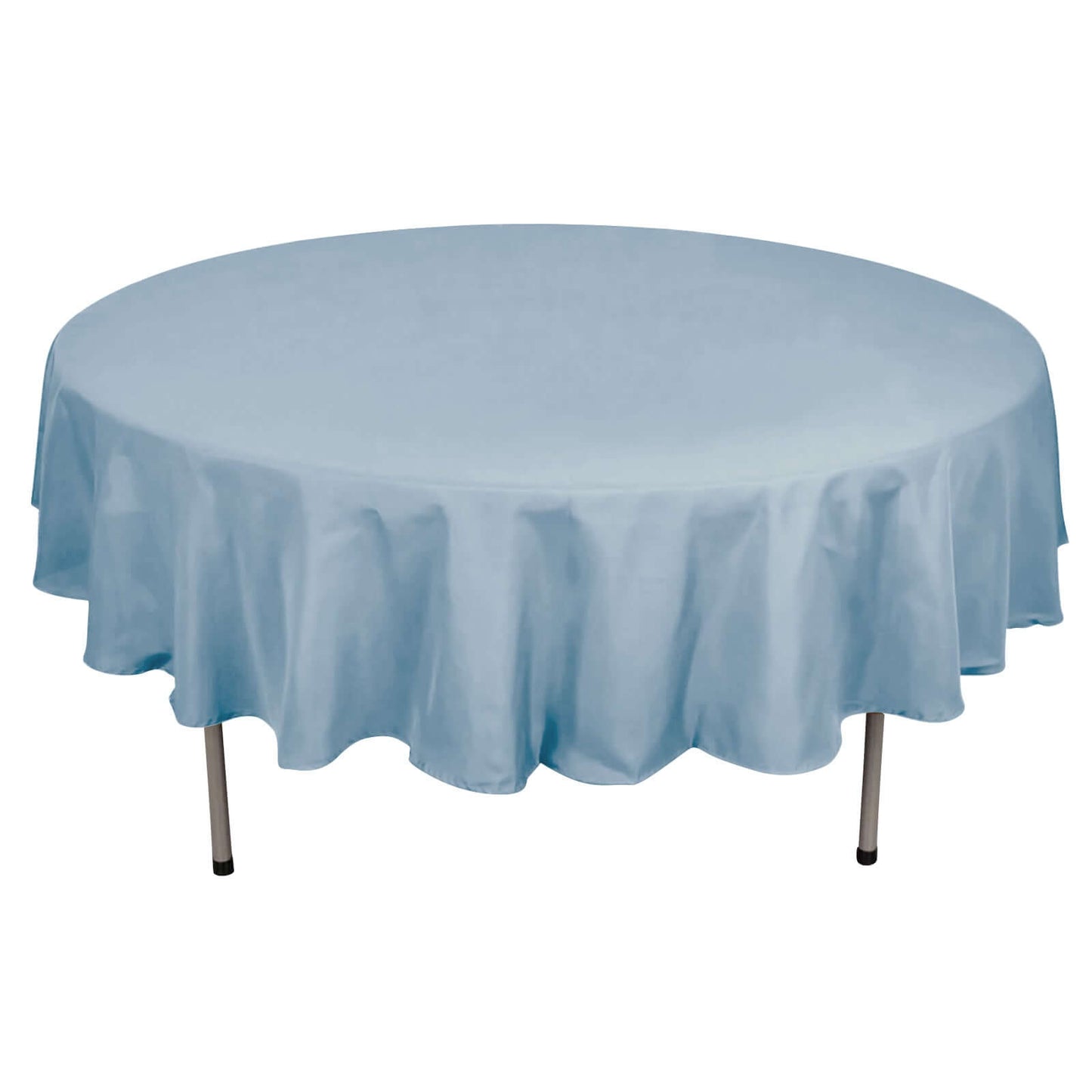 Polyester 90" Round Tablecloth Dusty Blue - Stain & Wrinkle-Resistant Table Cover