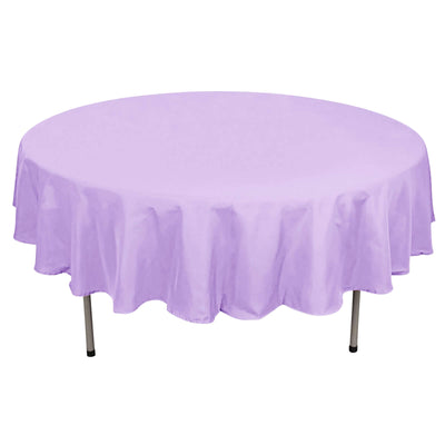 Polyester 90" Round Tablecloth Lavender Lilac - Stain & Wrinkle-Resistant Table Cover