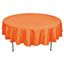 Polyester 90" Round Tablecloth Orange - Stain & Wrinkle-Resistant Table Cover