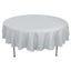 Polyester 90" Round Tablecloth Silver - Stain & Wrinkle-Resistant Table Cover