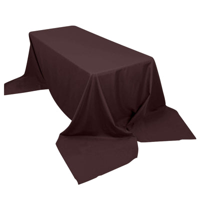 Polyester 90"x156" Rectangle Tablecloth Chocolate - Seamless Wrinkle-Resistant Table Cover