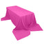 Polyester 90"x156" Rectangle Tablecloth Fuchsia - Seamless Wrinkle-Resistant Table Cover
