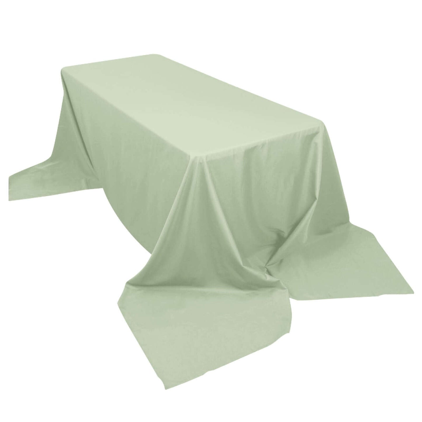 Polyester 90"x156" Rectangle Tablecloth Sage Green - Seamless Wrinkle-Resistant Table Cover