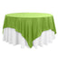 Polyester 90"x90" Table Overlay Square Tablecloth Apple Green - Wrinkle-Resistant & Durable Table Cover
