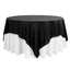Polyester 90"x90" Table Overlay Square Tablecloth Black - Wrinkle-Resistant & Durable Table Cover for Events