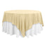 Polyester 90"x90" Table Overlay Square Tablecloth Champagne - Wrinkle-Resistant & Durable Table Cover