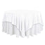 Polyester 90"x90" Table Overlay Square Tablecloth White - Wrinkle-Resistant & Durable Table Cover for Events