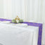 Polyester 9ft Table Runner Purple with Gold Foil Modern Geometric Accent