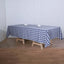 Polyester 60"x126" Rectangle Tablecloth White/Navy Blue - Buffalo Plaid Checkered Table Cover