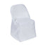 Polyester Chair Cover White for Folding Chairs - Stylish Durable and Reusable Slip-On Cover for Events & Gatherings