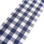 5 Pack Polyester Chair Sashes Navy Blue/White Buffalo Plaid - Durable & Reusable Chair Bows 6"x108"