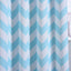 2 Pack White Light Blue Chevron Print Blackout Window Curtain Grommet Panels, Noise Canceling Curtains - 52"x108"