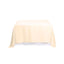 Polyester 90"x90" Table Overlay Square Tablecloth Beige - Wrinkle-Resistant & Durable Table Cover