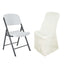 Polyester Chair Cover for Folding Lifetime Chairs Ivory - Reusable Durable Slip-On Cover