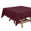 Polyester Square 70"x70" Tablecloth Burgundy - Wrinkle-Resistant & Durable Table Cover