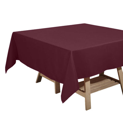 Polyester Square 70"x70" Tablecloth Burgundy - Wrinkle-Resistant & Durable Table Cover