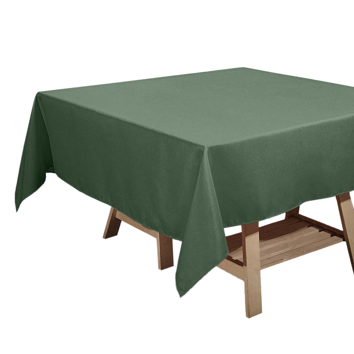 Polyester Square 70"x70" Tablecloth Olive Green - Wrinkle-Resistant & Durable Table Cover